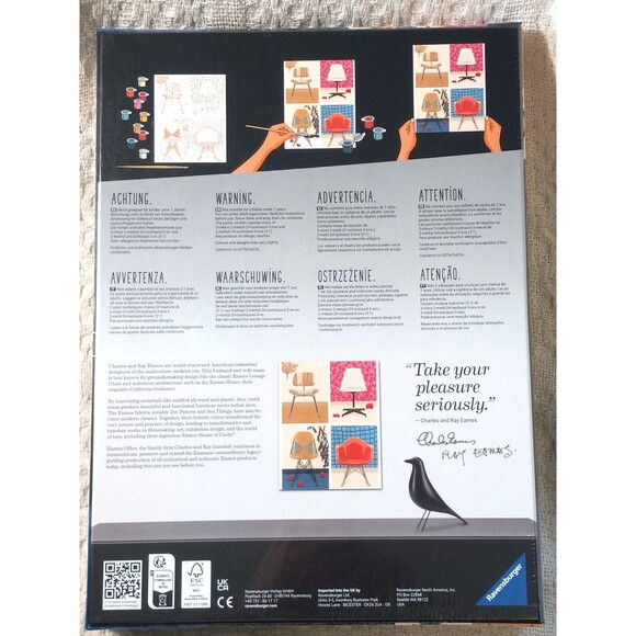 Ravensburger Eames Take a Seat CreArt Paint by Number NEW - Picture 2 of 3